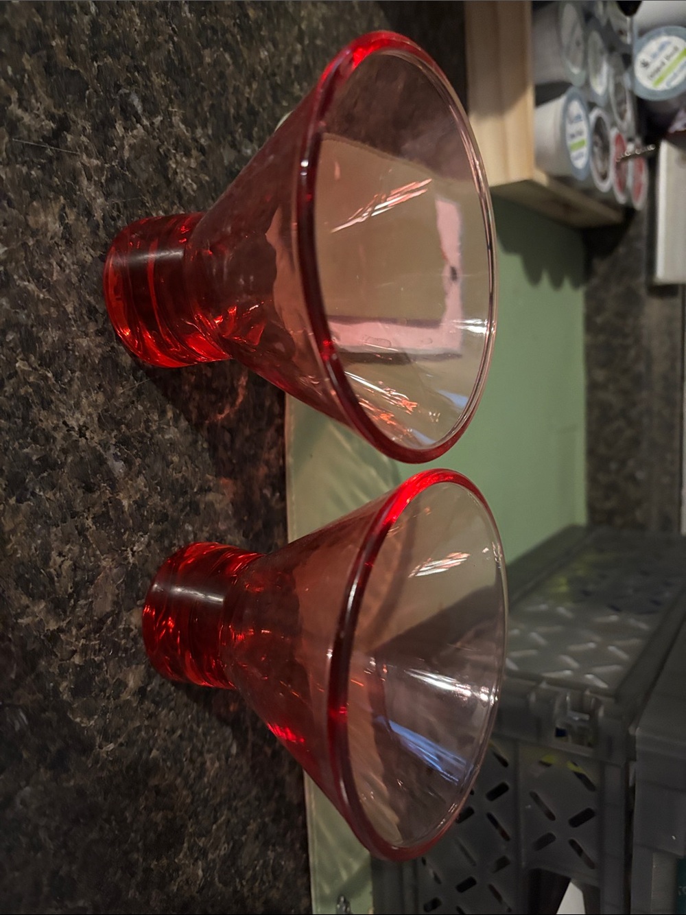 Target Red Martini Glasses - Pair